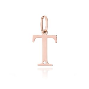 Zawieszka Z0069 Diament 0,005ct - litera T - różowe złoto