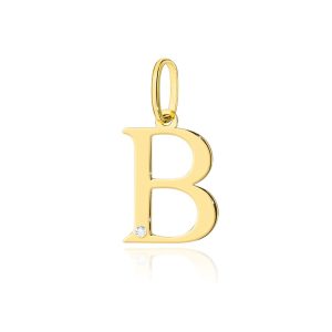 Zawieszka Z0069 Diament 0,005ct - litera B - żółte złoto
