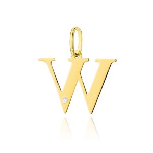 Zawieszka Z0069 Diament 0,005ct - litera W - żółte złoto
