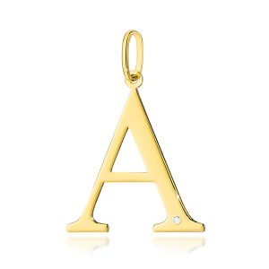 Zawieszka Z0070 Diament 0,005ct - litera A - żółte złoto