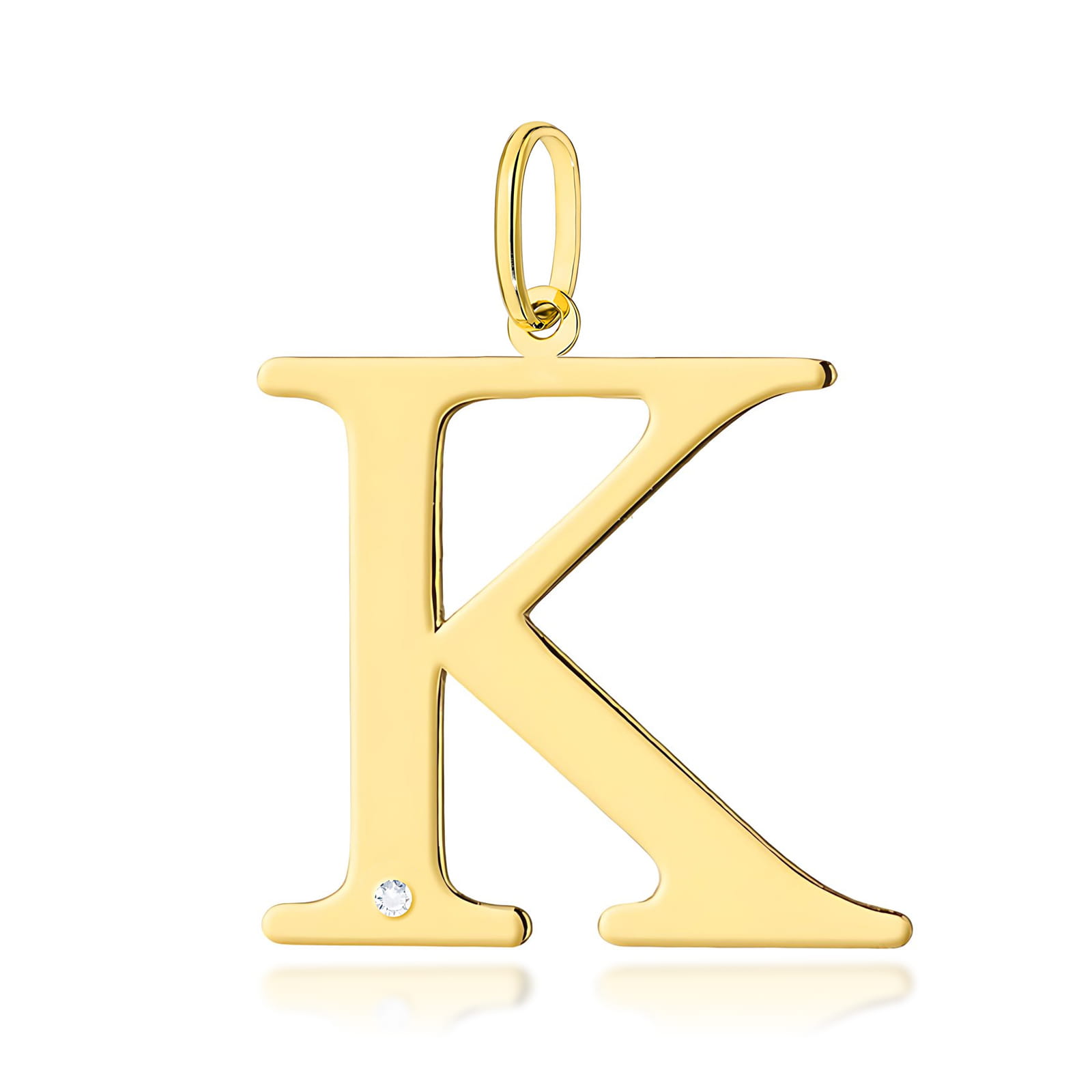 Zawieszka Z0070 Diament 0,005ct - litera K - żółte złoto