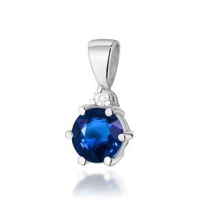 Zawieszka Z0076 Szafir 0,50ct białe złoto