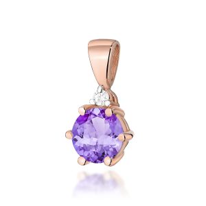 Zawieszka Z0076 Ametyst 0,50ct różowe złoto