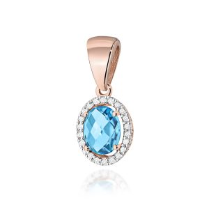 Zawieszka Z0080 Topaz Swiss 1,70ct różowe złoto