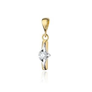 Zawieszka Z0088 Diament 0,08ct żółte złoto