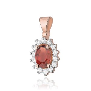 Zawieszka Z0182 Granat 0,50ct różowe złoto