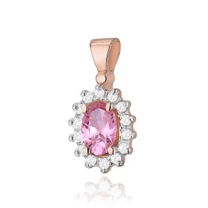Zawieszka Z0182 Różowy Topaz 0,50ct różowe złoto
