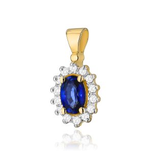 Zawieszka Z0182 Szafir 0,70ct żółte złoto