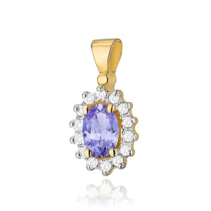 Zawieszka Z0182 Tanzanit 0,40ct żółte złoto