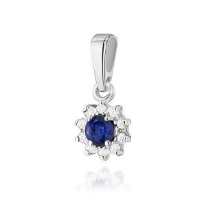 Zawieszka Z0185 Szafir 0,15ct białe złoto