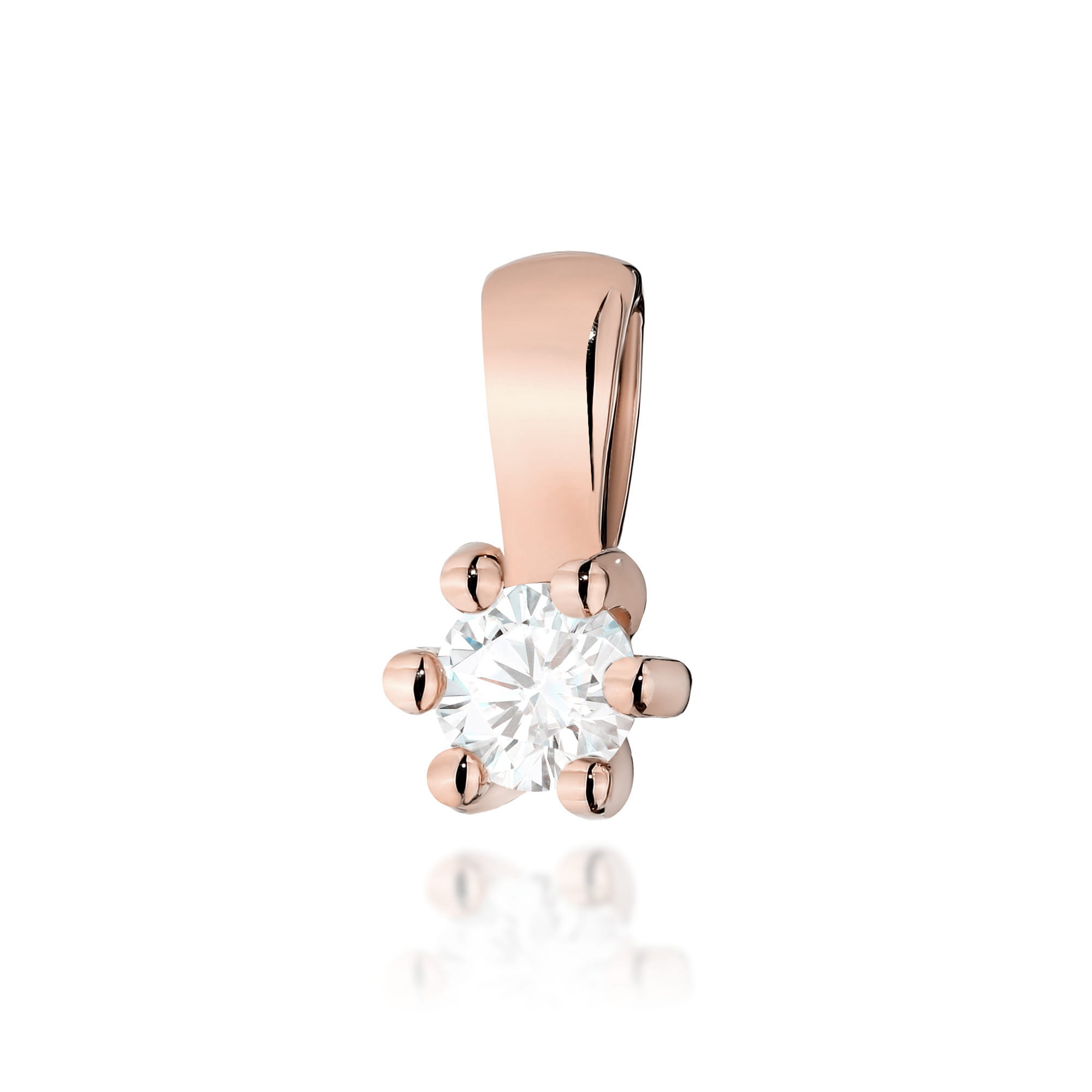 Zawieszka Z0222 Diament 0,10ct różowe złoto