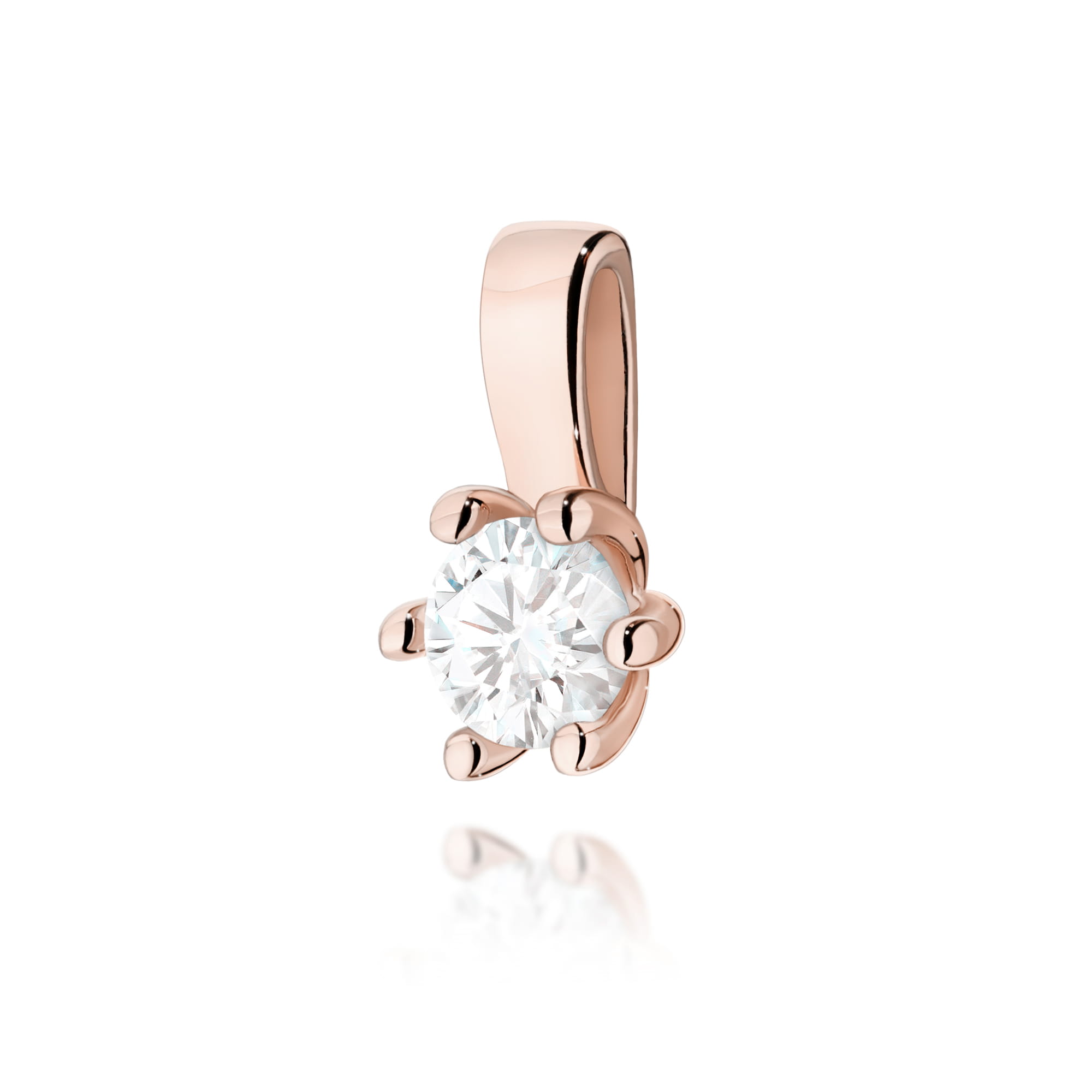 Zawieszka Z0222 Diament 0,15ct różowe złoto