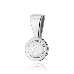 Zawieszka Z0294 Diament 0,10ct białe złoto