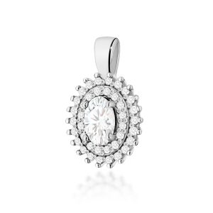 Zawieszka Z0303 Diament Laboratoryjny 0,40ct białe złoto