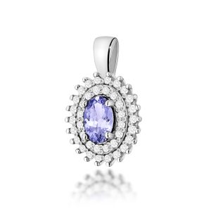 Zawieszka Z0303 Tanzanit 0,40ct białe złoto