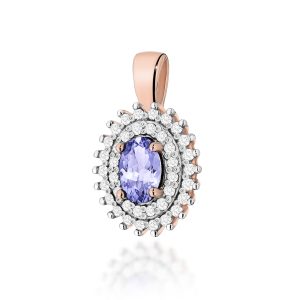 Zawieszka Z0303 Tanzanit 0,40ct różowe złoto
