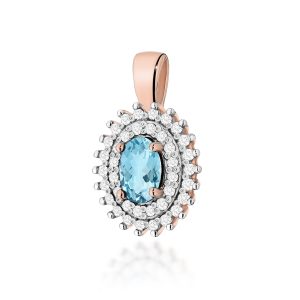 Zawieszka Z0303 Topaz Swiss 0,50ct różowe złoto