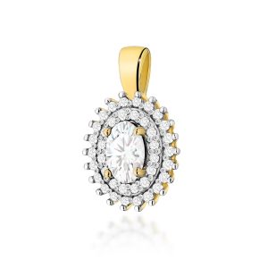 Zawieszka Z0303 Diament Laboratoryjny 0,40ct żółte złoto
