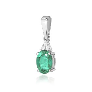 Zawieszka Z0308 Szmaragd 0,80ct białe złoto
