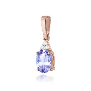 Zawieszka Z0308 Tanzanit 0,70ct różowe złoto