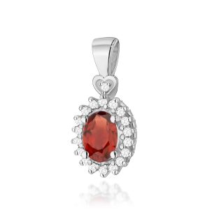 Zawieszka Z0312 Granat 0,50ct białe złoto