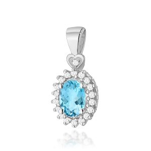 Zawieszka Z0312 Topaz Swiss 0,50ct białe złoto