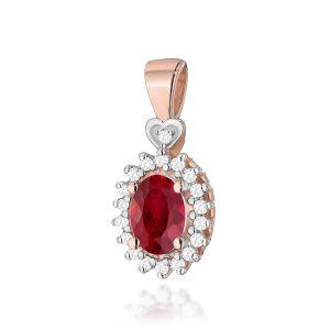 Zawieszka Z0312 Rubin 0,60ct różowe złoto