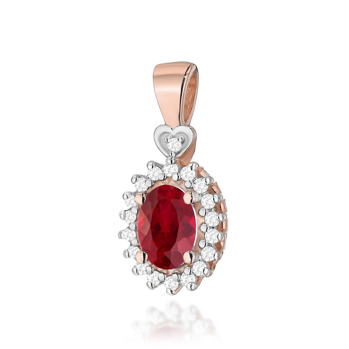 Zawieszka Z0312 Rubin 0,60ct różowe złoto