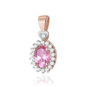 Zawieszka Z0312 Różowy Topaz 0,50ct różowe złoto