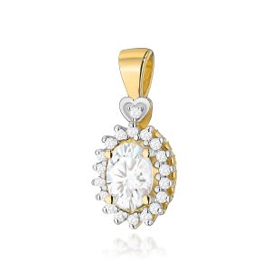 Zawieszka Z0312 Diament Laboratoryjny 0,40ct żółte złoto