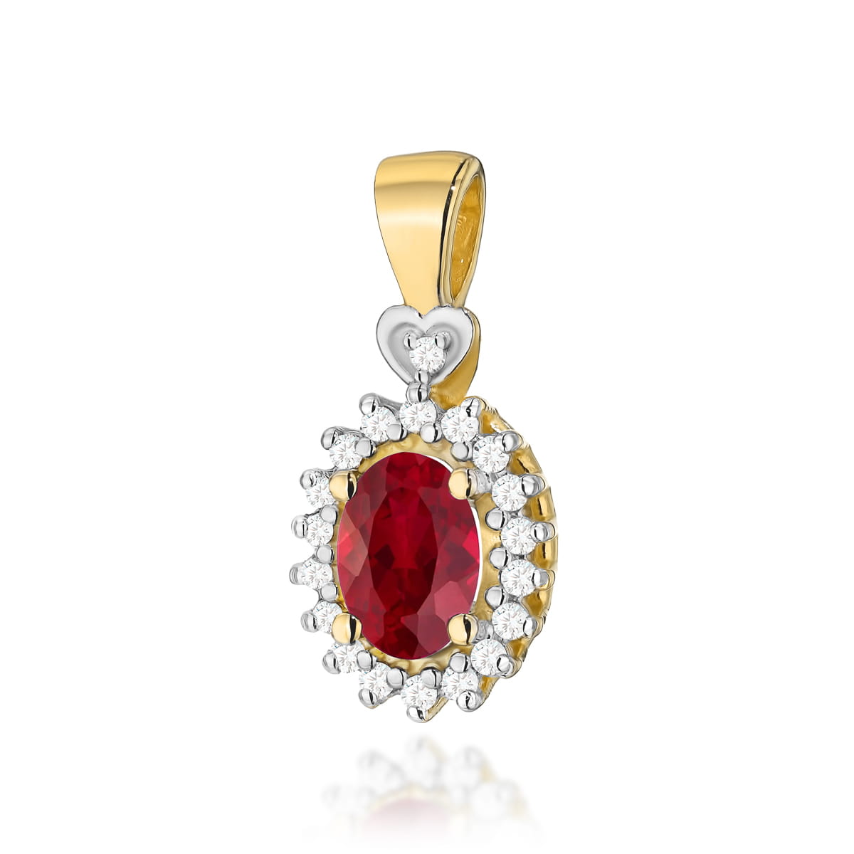 Zawieszka Z0312 Rubin 0,60ct żółte złoto
