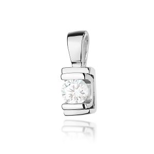 Zawieszka Z0343 Diament 0,10ct białe złoto