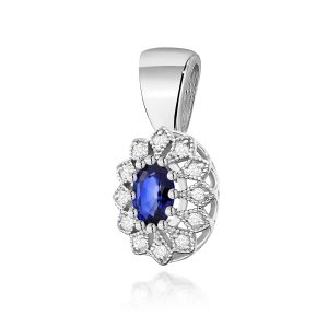 Zawieszka Z0354 Szafir 0,70ct białe złoto