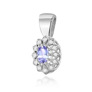 Zawieszka Z0354 Tanzanit 0,40ct białe złoto