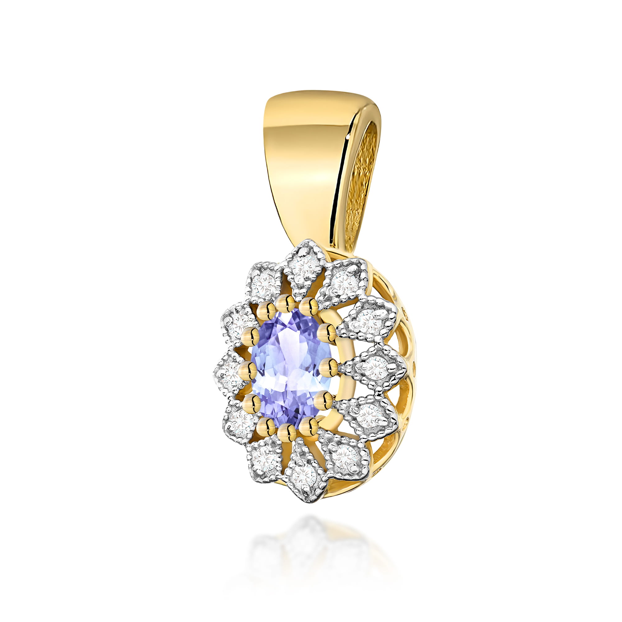 Zawieszka Z0354 Tanzanit 0,40ct żółte złoto