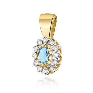 Zawieszka Z0354 Topaz Swiss 0,50ct żółte złoto