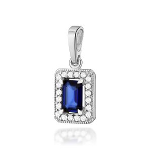 Zawieszka Z0422 Szafir 0,60ct białe złoto