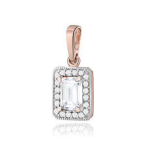 Zawieszka Z0422 Diament Laboratoryjny 0,60ct różowe złoto