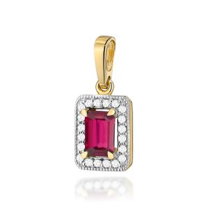 Zawieszka Z0422 Rubin 0,80ct żółte złoto