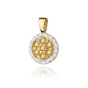 Zawieszka Z0440 z diamentami żółte złoto