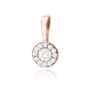 Zawieszka Z0443 Diament 0,12ct różowe złoto