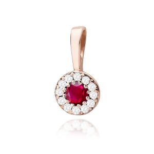 Zawieszka Z0443 Rubin 0,15ct różowe złoto