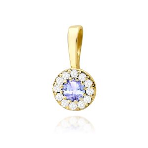Zawieszka Z0443 Tanzanit 0,15ct żółte złoto