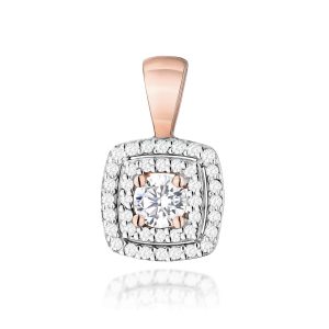 Zawieszka Z0506 z Diamentami Laboratoryjnymi różowe złoto
