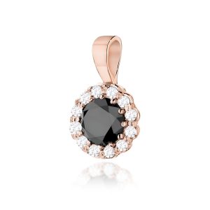 Zawieszka Z0510 Czarny Diament 0,50ct różowe złoto