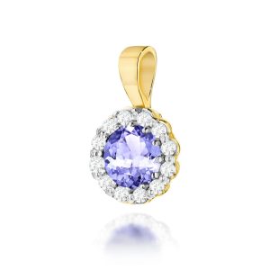 Zawieszka Z0510 Tanzanit 0,50ct żółte złoto