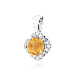 Zawieszka Z0571 Cytryn 0,50ct białe złoto