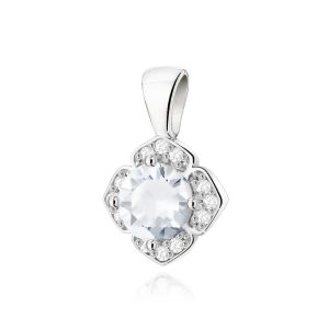 Zawieszka Z0571 Biały Szafir 0,60ct białe złoto