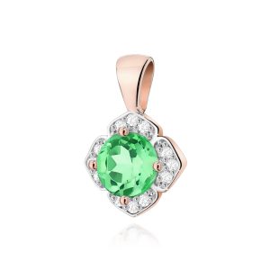 Zawieszka Z0571 Szmaragd 0,50ct różowe złoto