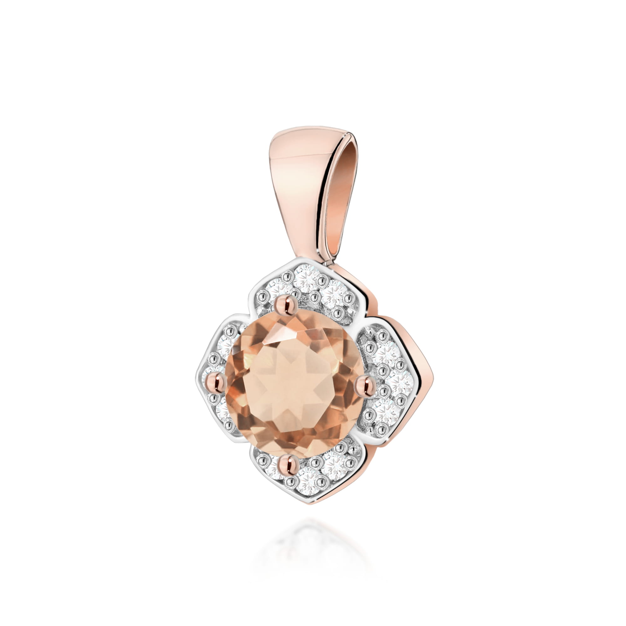 Zawieszka Z0571 Morganit 0,40ct różowe złoto